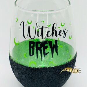 Custom green and black Halloween cup
